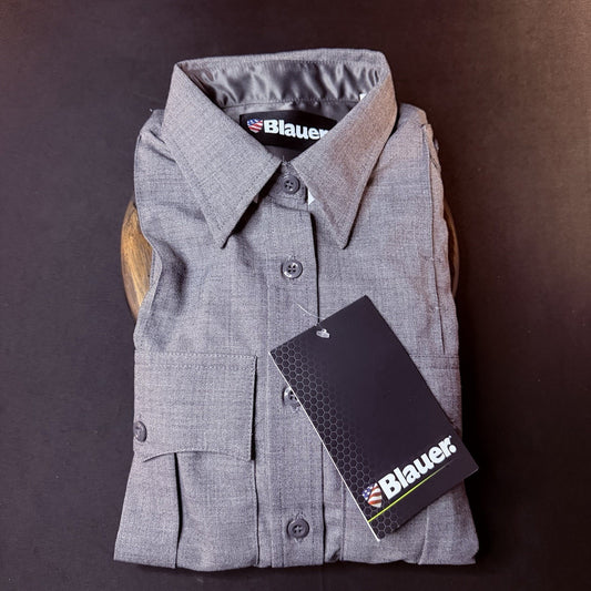 Blauer Long Sleeve Shirt Size Women 32 Small 8450W Grey Wool Class A Uniform