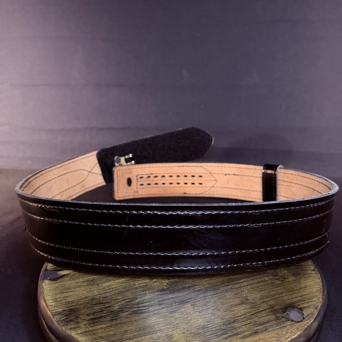 Safariland 94P Duty Belt Size 36" Hook & Loop Belt Keeper Hi Gloss Black Leather