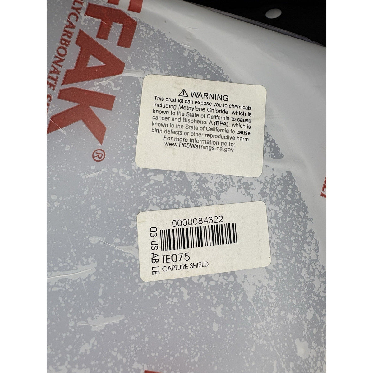 Paulson Capture Shield CS-4 Cell Extraction Shield 48”x 24” No Handles