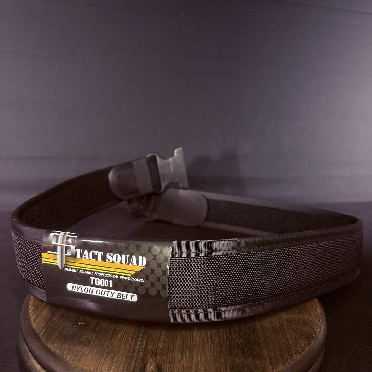 Tact Squad Duty Belt Size 40"- 46" Heavy Duty Black Nylon, Cop-Lok Buckle