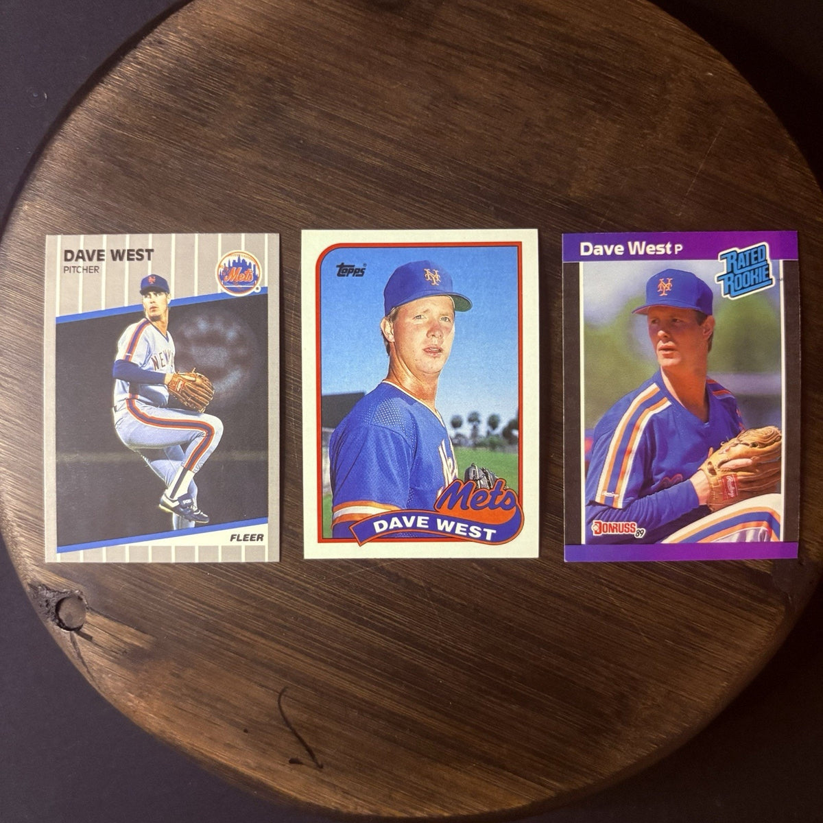1989 Dave West Rookie Cards #41, #787, #51 High Grade Trading Card Lot Of 3