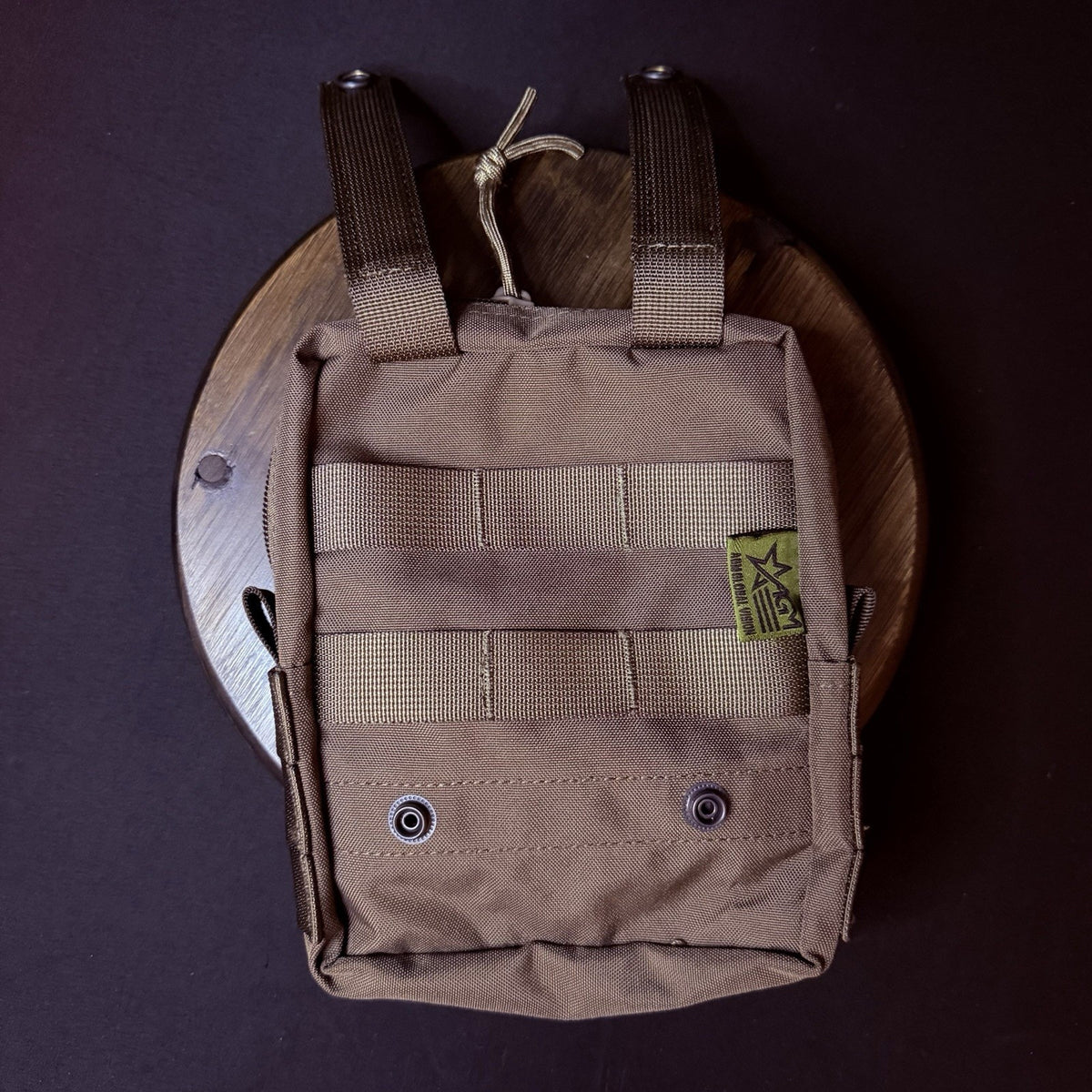 AGM Utility Pouch Tactical Gear Bag Size 7x8 Brown/ Green Military Optics Bag