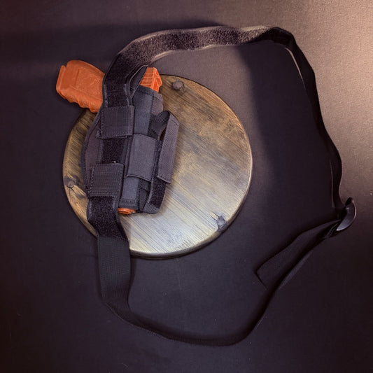 Pistol Holster with Belt Size XL Universal, Extra Magazine Pouch Black Nylon