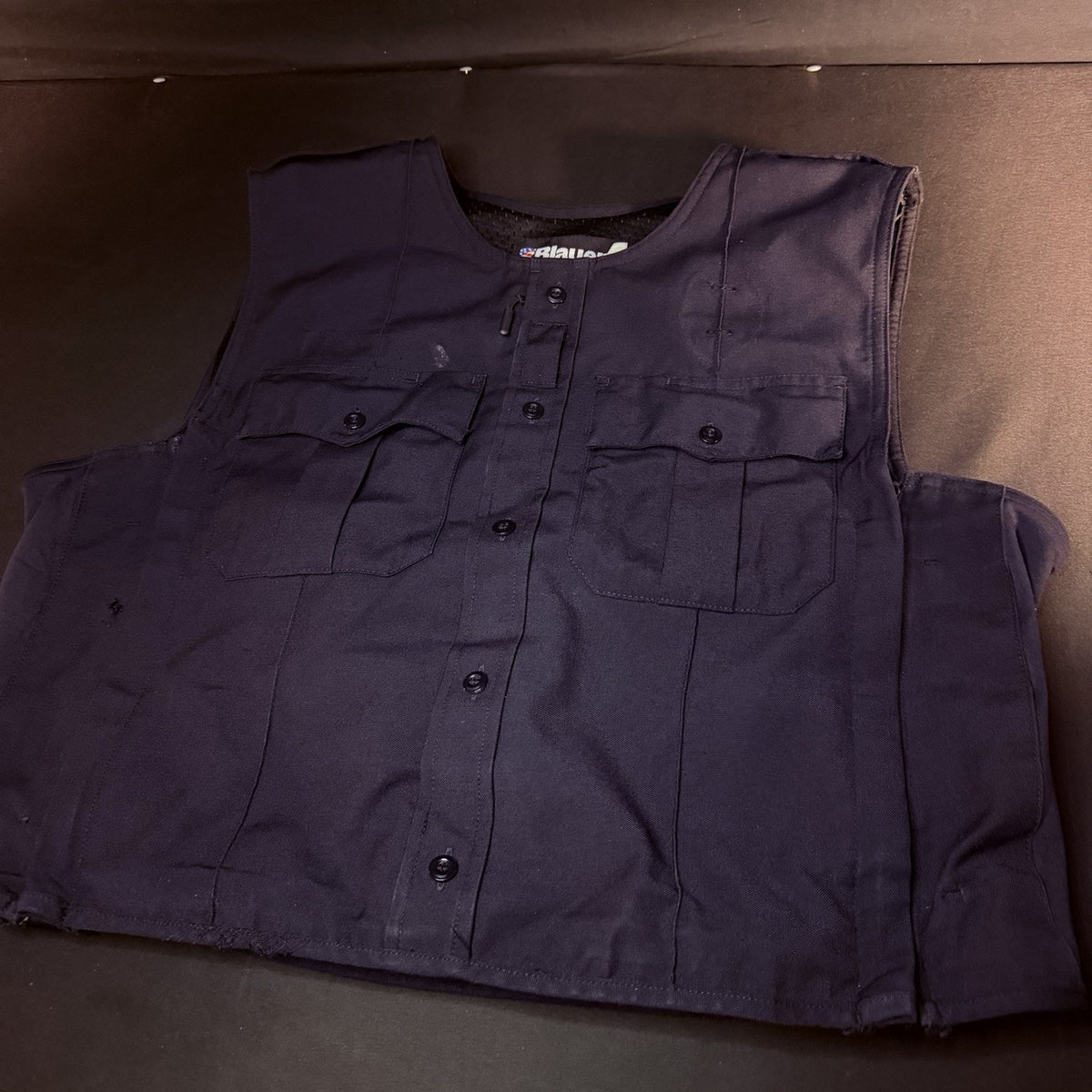 Blauer Body Shield Plate Carrier Vest Size Medium Tall Dark Navy w/Pockets 8470
