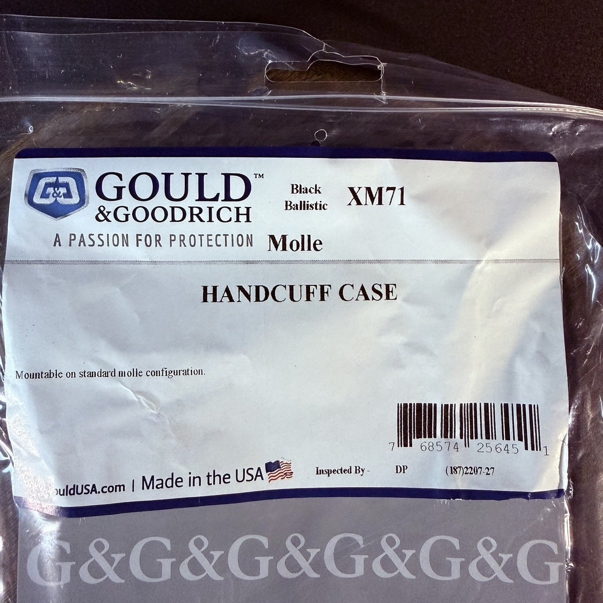 Gould & Goodrich Handcuff Case MOLLE XM71 Black Hard Molded Nylon