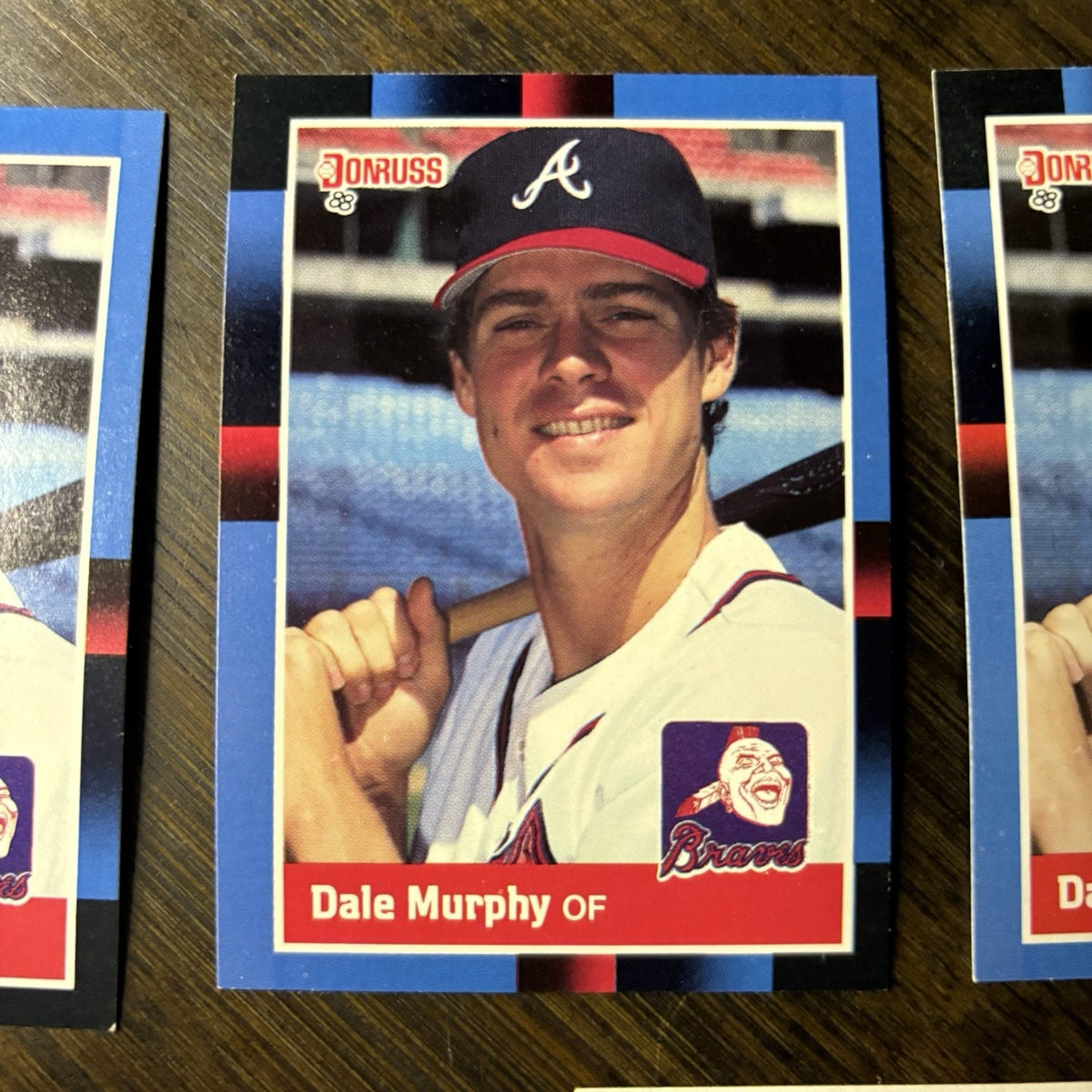 Dale Murphy 1988 (5) Card Lot Topps - #90 / Donruss #78 HIGH GRADE See Photos