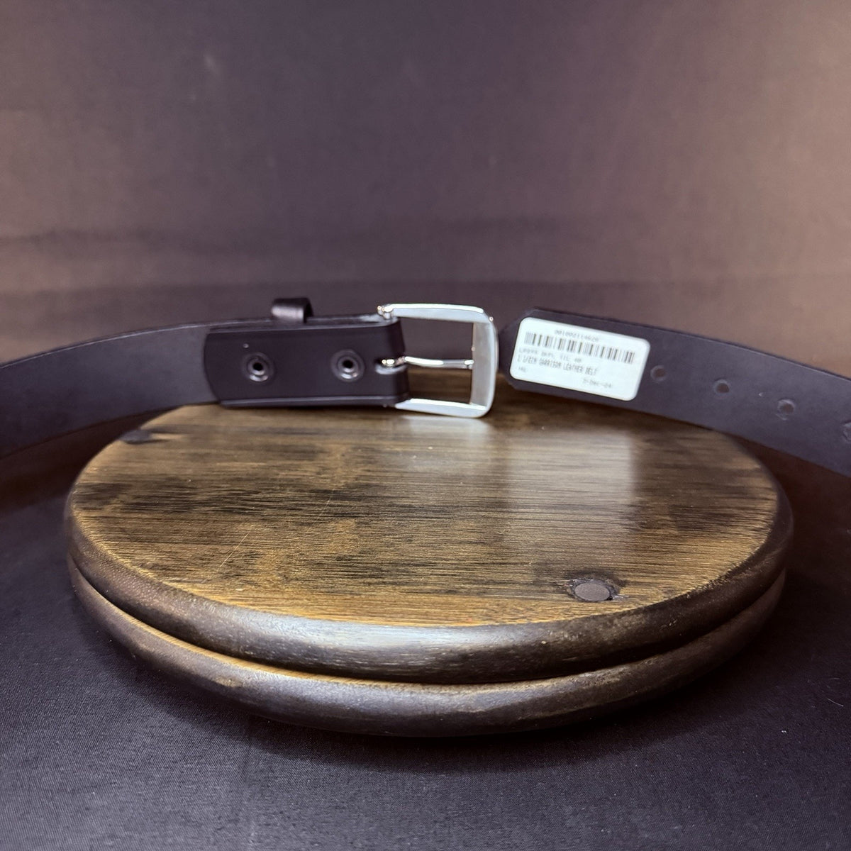 Boston Leather Garrison Belt Size 38" Plain Black 1.5", Nickel Buckle 6582 USA