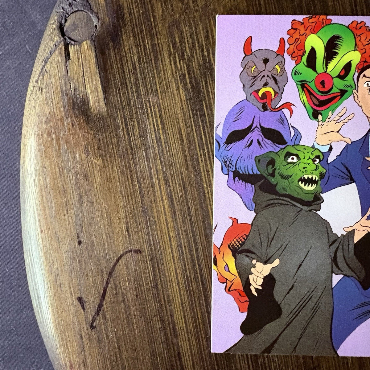 1996 Topps Goosebumps Lot Of (2) "The Mask" Trading Cards All High Grade