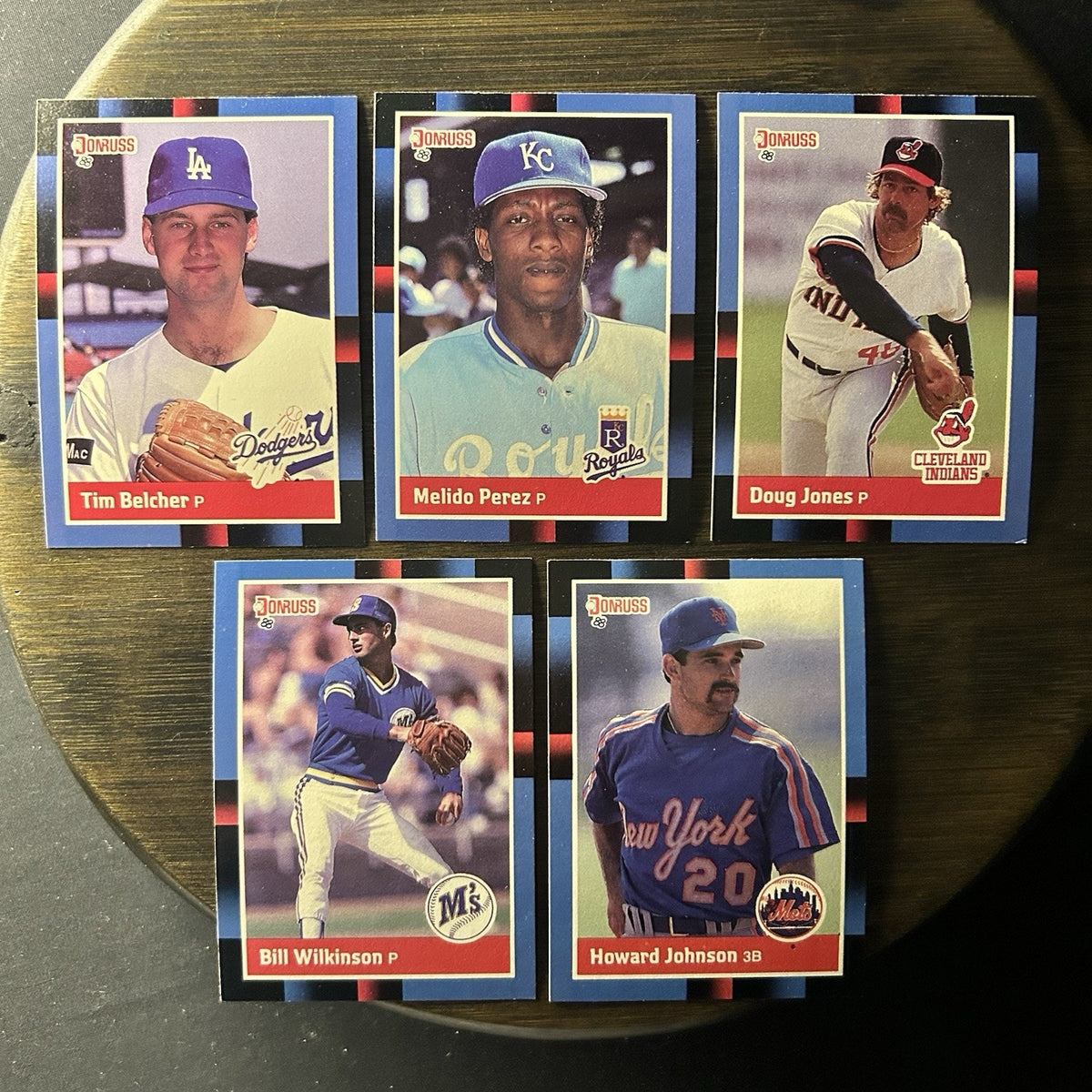 Donruss 1988 High Grade Cards #587, #589, #588, #568, #569 MLB Baseball (Lot 5)