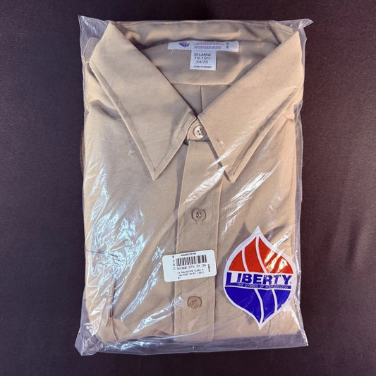 Liberty Long Sleeve Shirt Size 3X Silver Tan Class A Uniform SH340