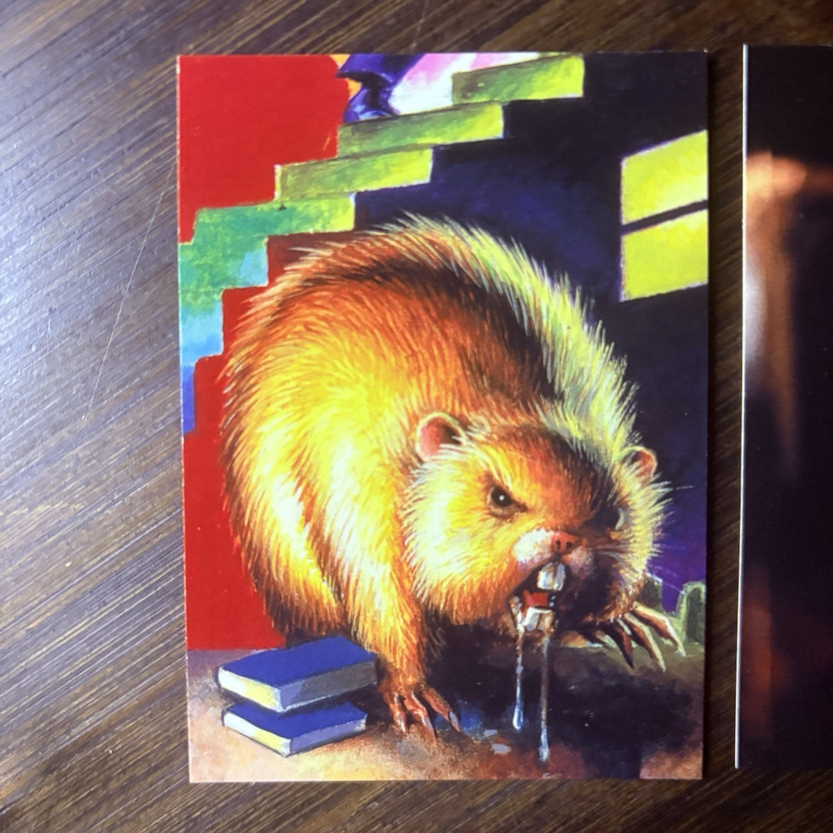 1996 Topps Goosebumps Lot Of (2) "Hamster & Bird" Trading Cards All High Grade