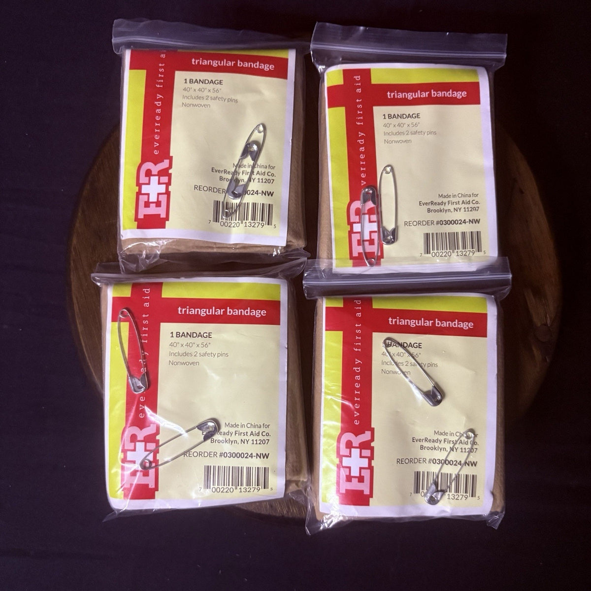 ER Triangular Bandage Size 40"x 56" Pack of 4