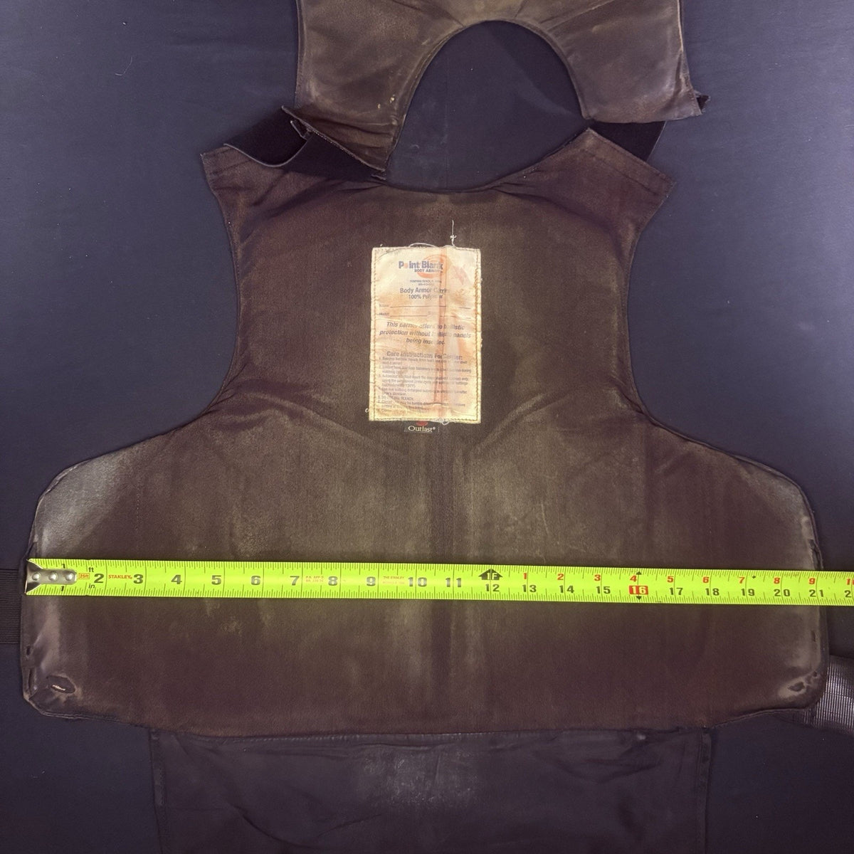PB Armor 3A Bullet Proof Vest Size Large IIIA Ballistic Concealable Body Armor