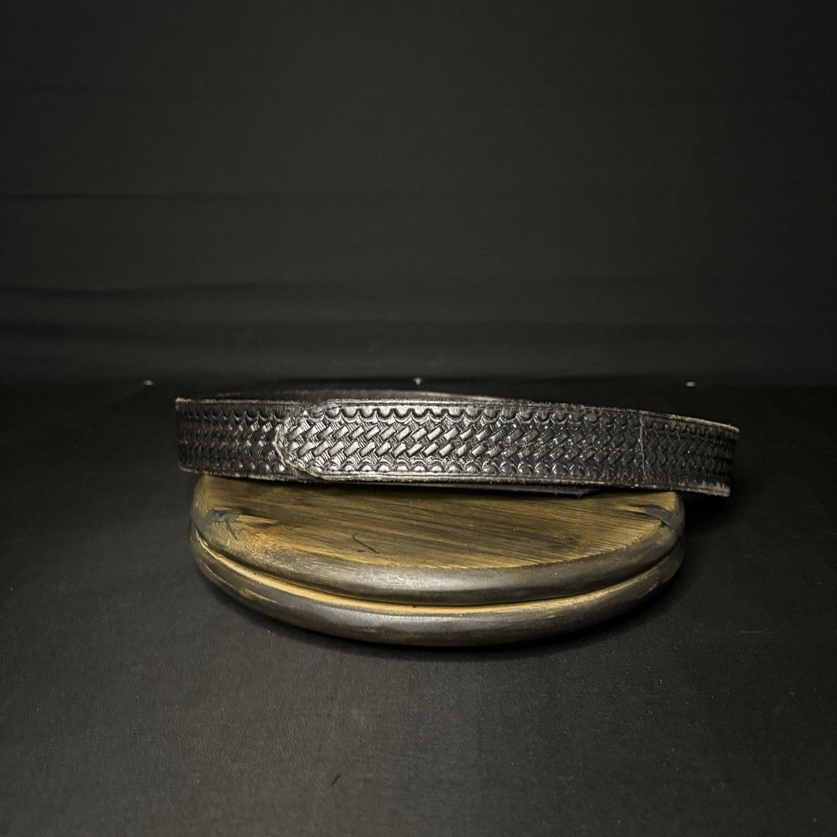 Bianchi Inner Duty Belt 34" Waist Black Basket Weave Leather