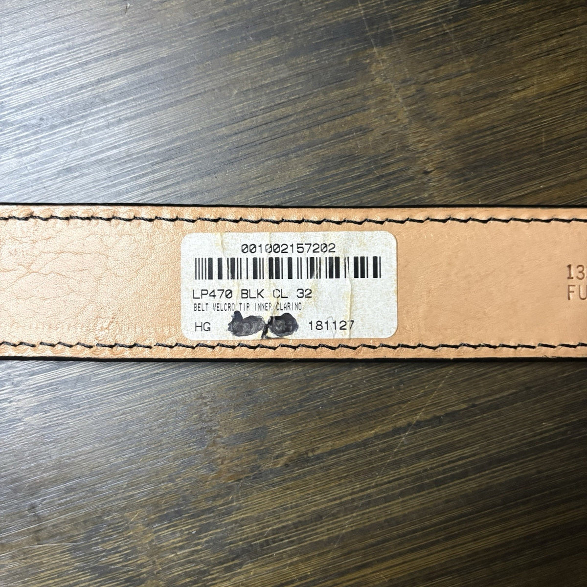 DutyMan Duty Belt Size 32" Plain Black Hi-Gloss Leather 1.5" Wide 1331