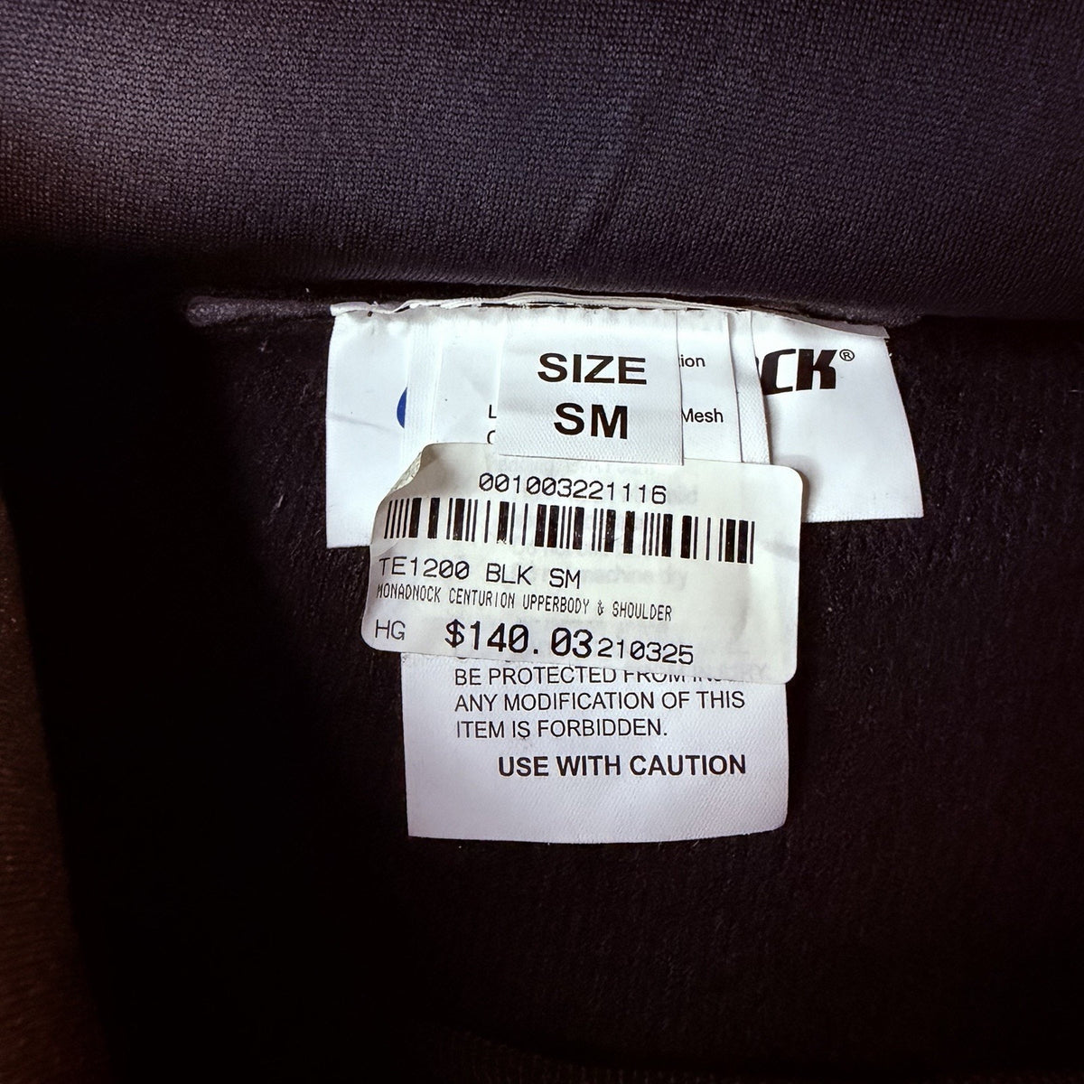 Monadnock Centurion Armor Size Small Chest, Neck & Shoulder Protection
