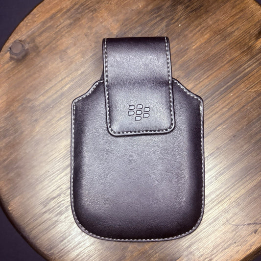 Blackberry Leather Phone Case with Swivel Belt Clip and Magnetic Closure Flap