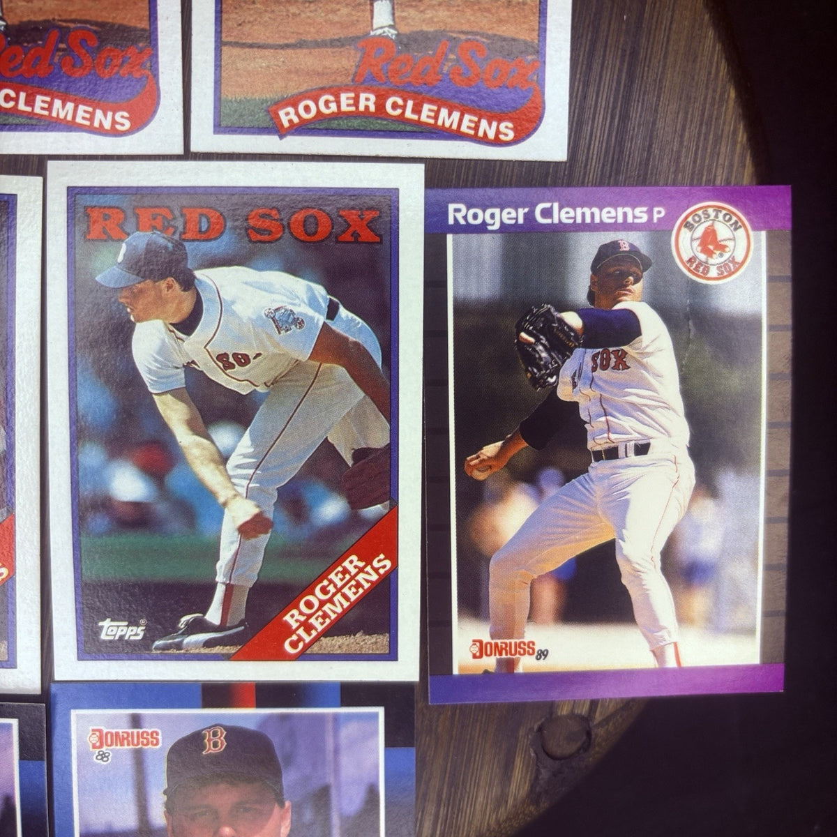 1987-1988 Roger Clemens (9) Card Lot, Topps & Donruss, #450, #280, #70, #51