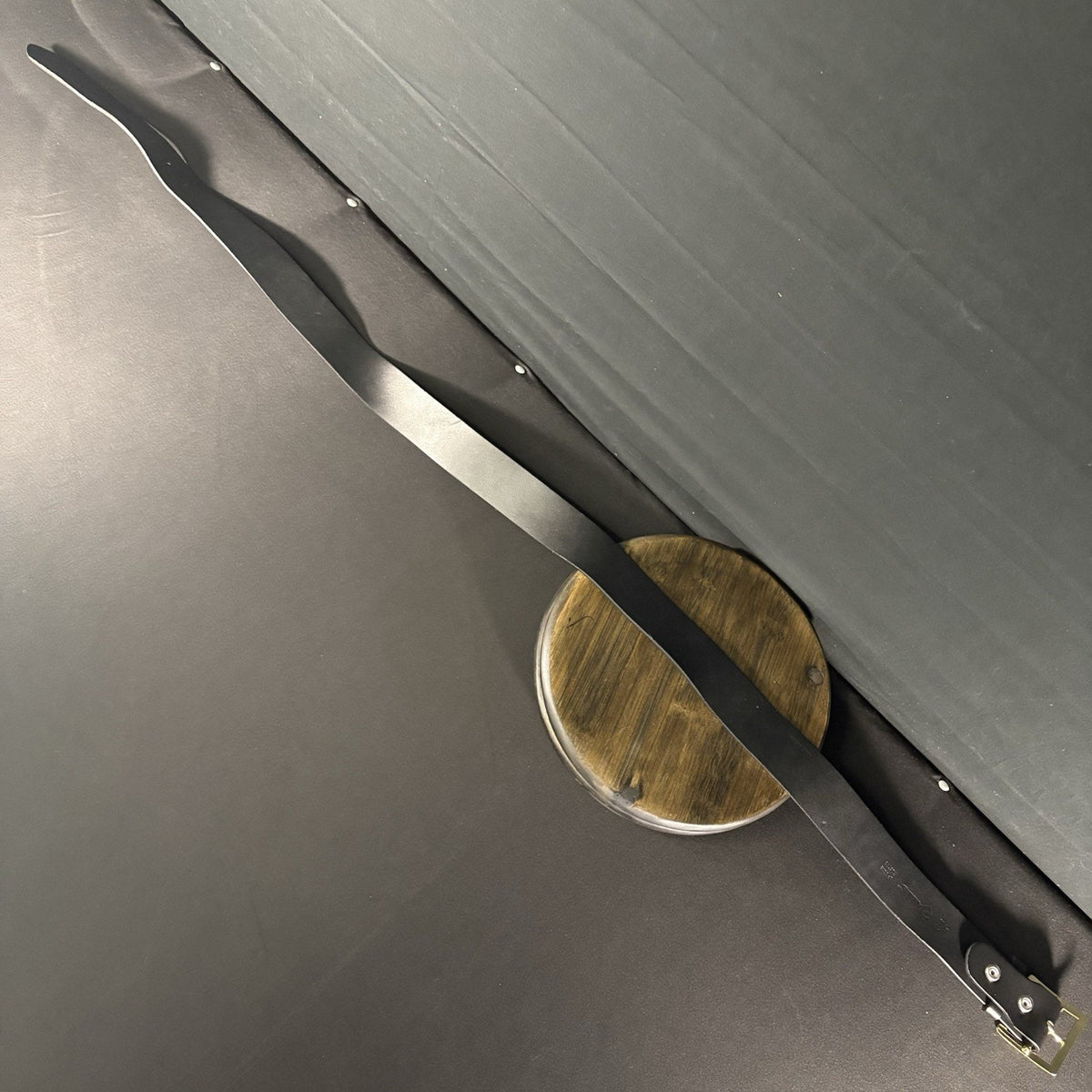 Galls Off Duty Belt Size 42” Plain Black Leather w/ Brass Buckle LP1213 Law Pro