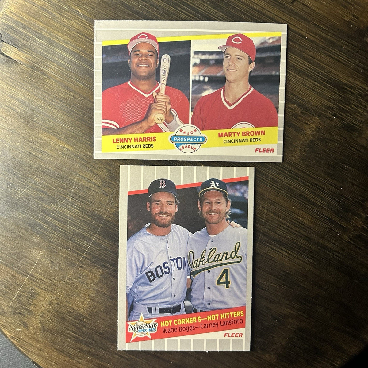 1989 Fleer Prospects & Superstar #633 #645 Wade Boggs, Lenny Harris (Lot Of 2)