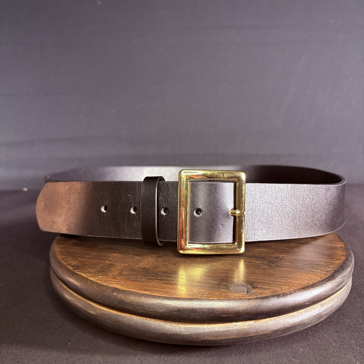 Galls Belt Size 44” Off Duty Plain Black Leather w/ Chrome Buckle LP1213 Law Pro