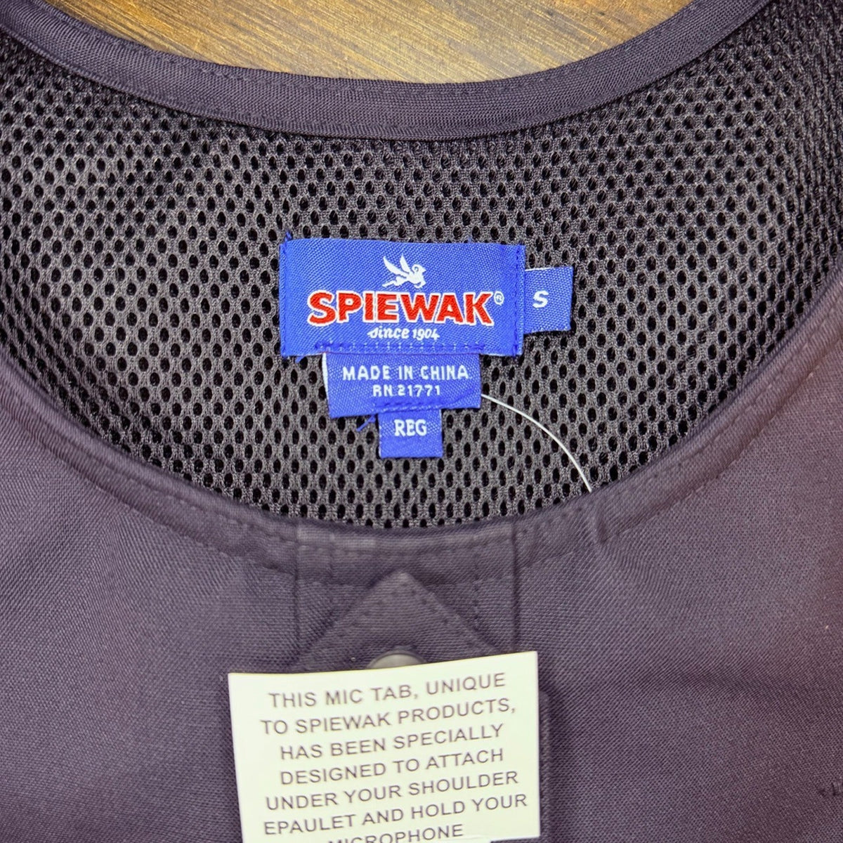 Spiewak Tactical Armor Carrier Vest Size Small Dark Navy Mic Tab Carrier Only