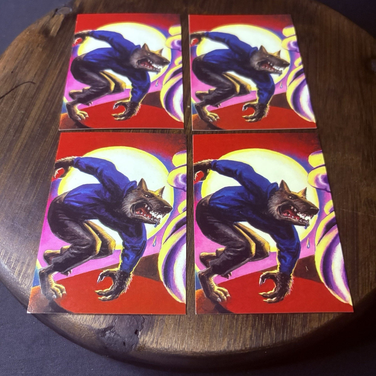 1996 Goosebumps #38 Werewolf Lot Of (4) High Grade Topps Trading Cards See Photo