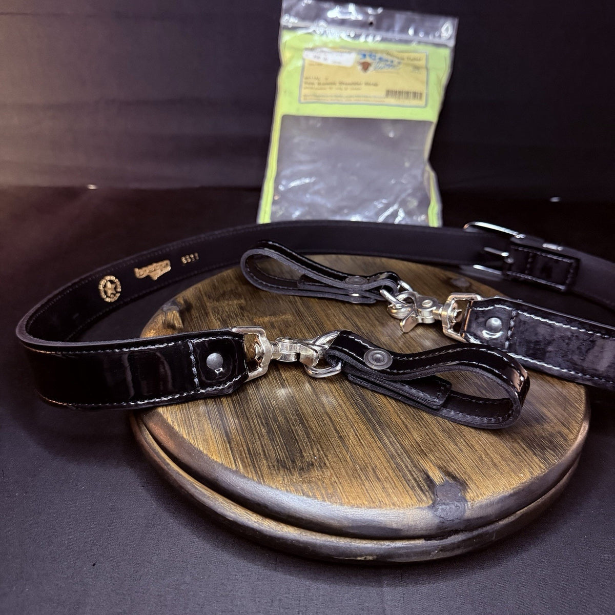 Boston Leather Duty Belt Shoulder Strap Size XL Hi-Gloss Leather, Nickel 6511XL