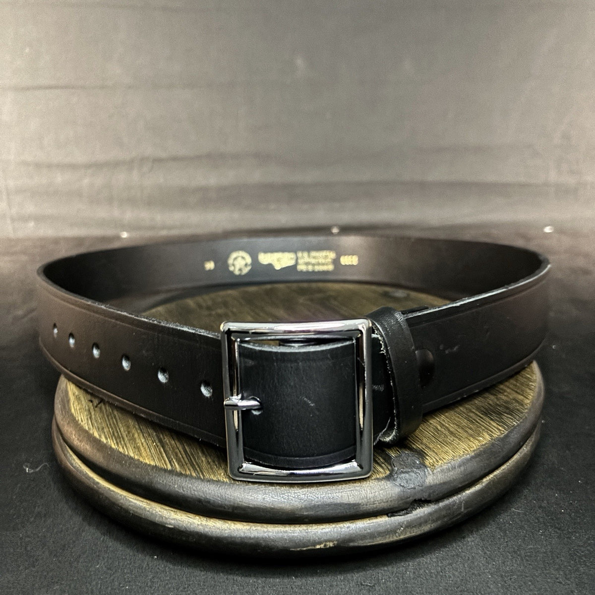 Boston Leather US Postal Approved Belt Size 38" Plain Black 1.75" 6605 PE-2-2663