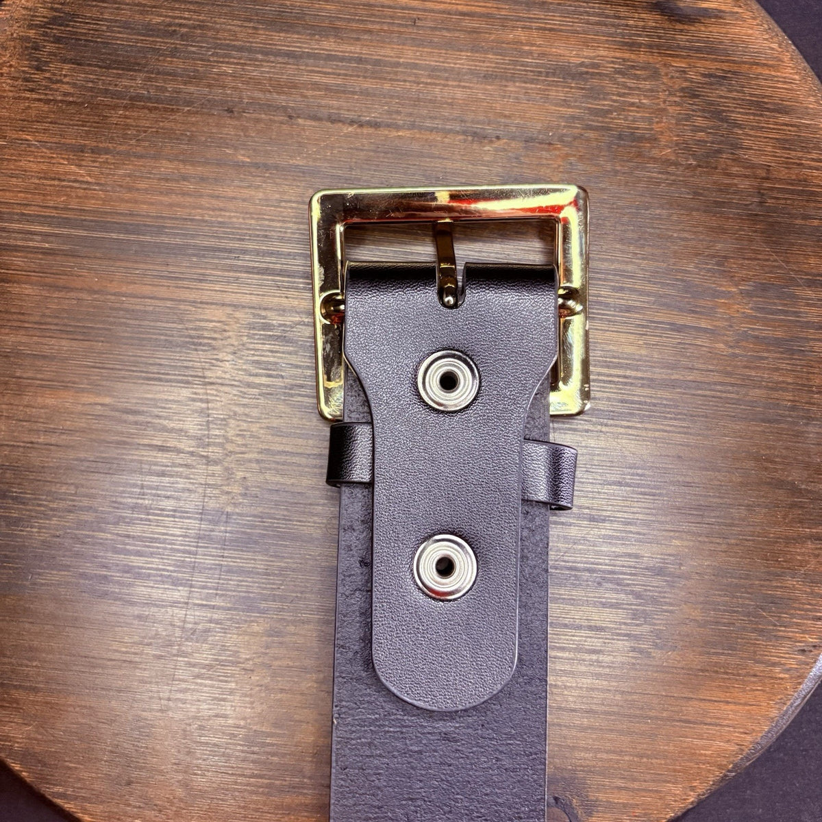 Galls Belt Size 44” Off Duty Plain Black Leather w/ Chrome Buckle LP1213 Law Pro
