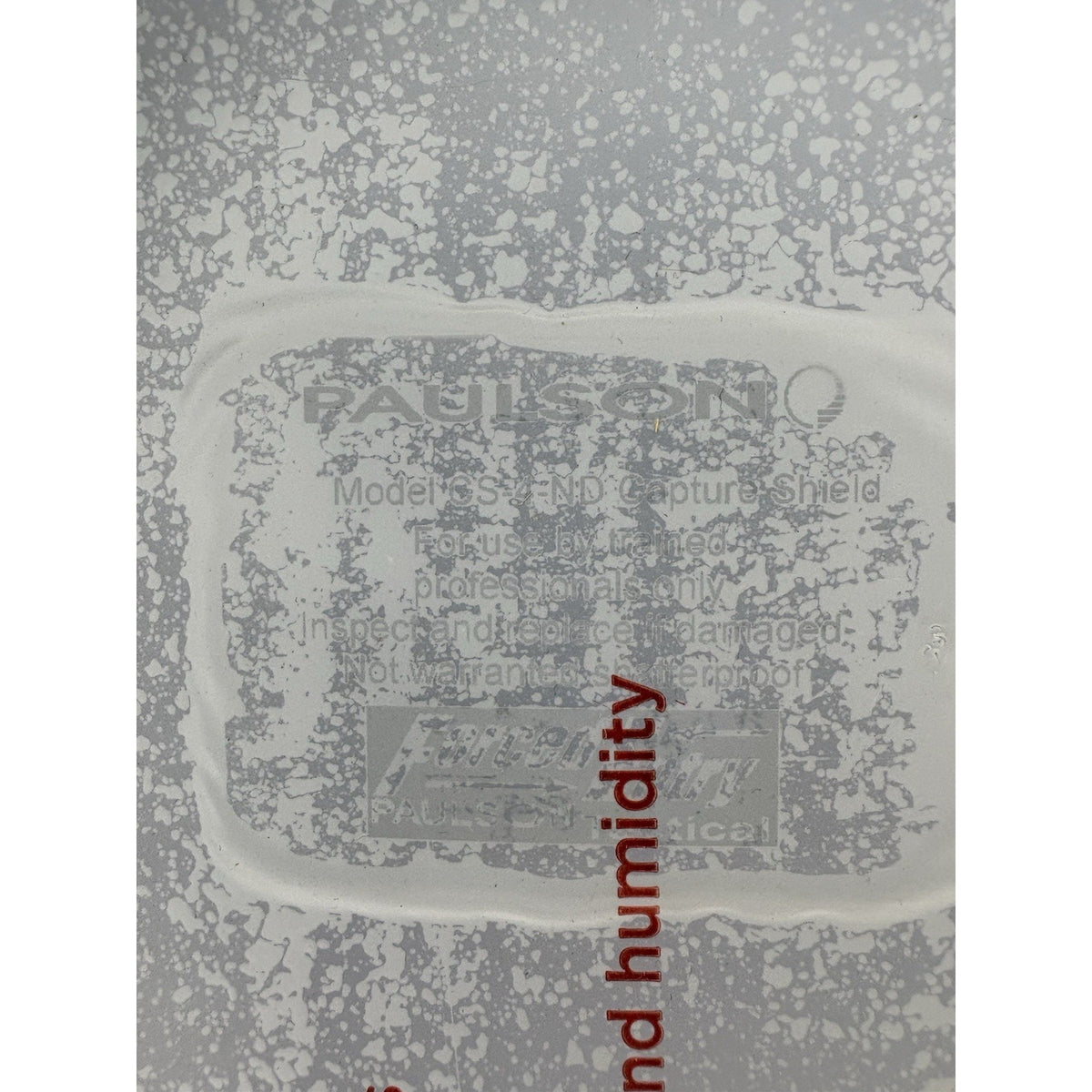 Paulson Capture Shield CS-4 Cell Extraction Shield 48”x 24” No Handles