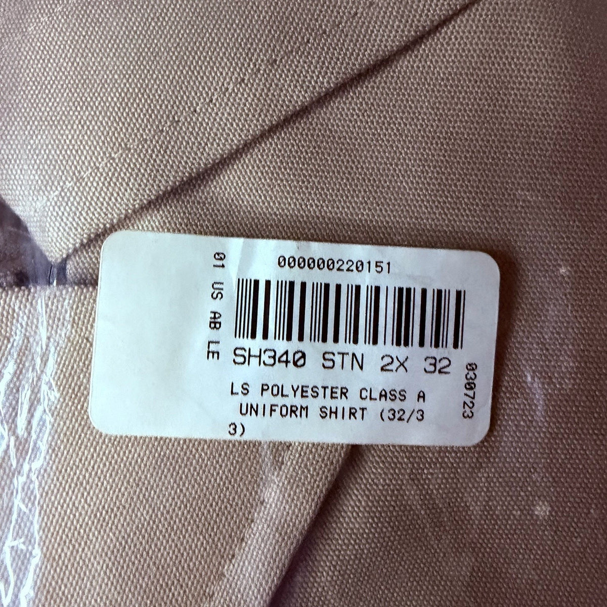 Liberty Long Sleeve Service Shirt Size 2XL Silver Tan Class A Uniform Button Up