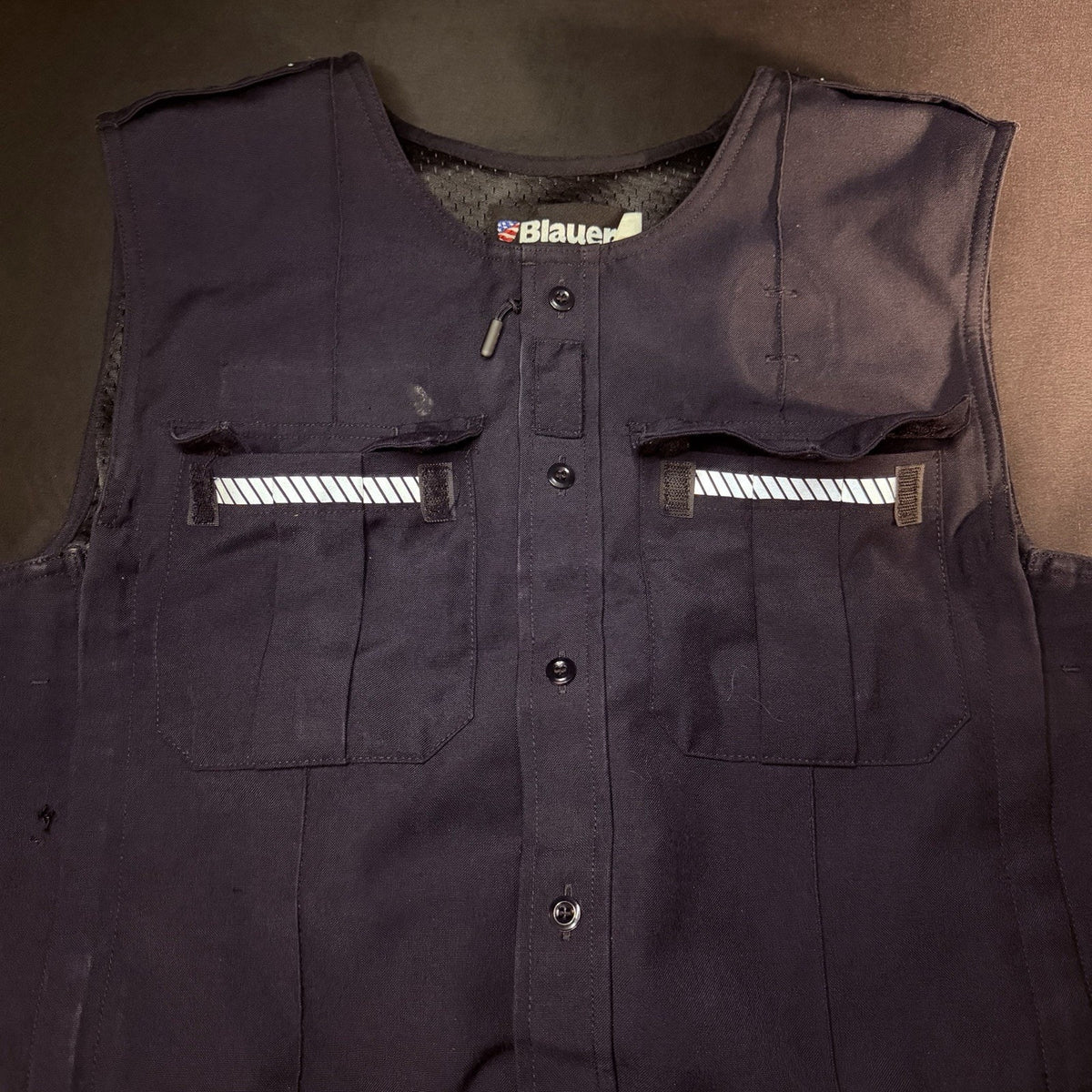 Blauer Body Shield Plate Carrier Vest Size Medium Tall Dark Navy w/Pockets 8470