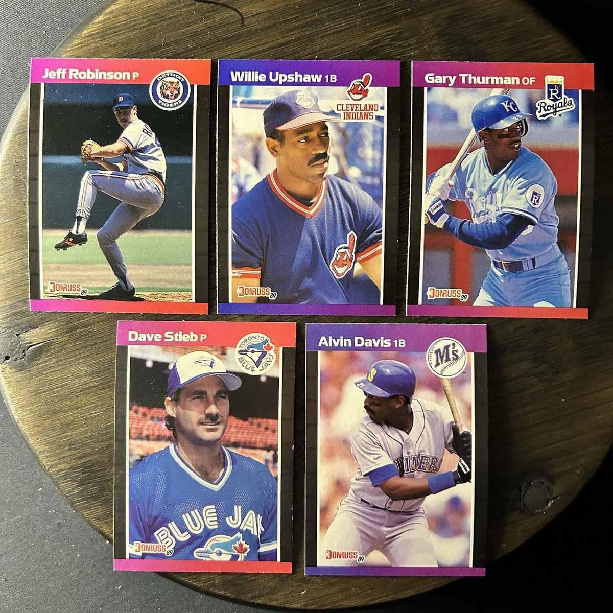 Donruss 1989 High Grade #470, #492, #498, #349, #345 MLB Baseball (Lot Of 5)