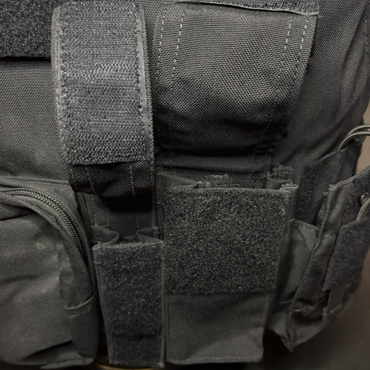 ABA Tactical Plate Carrier Vest Size Large Black With Pouches