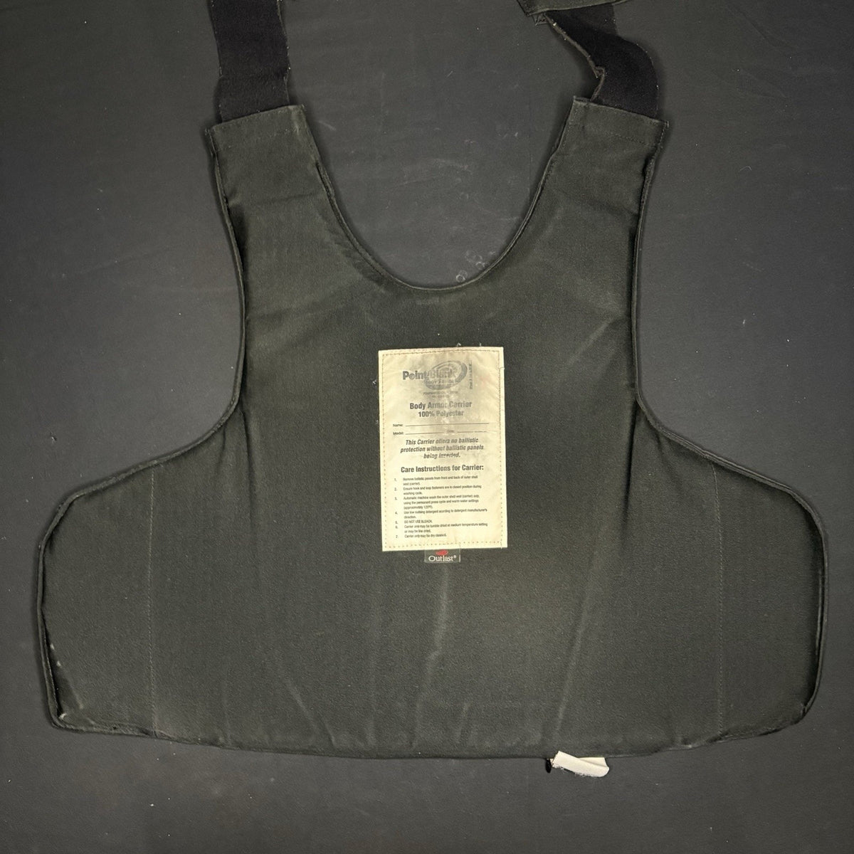 PB Armor 3A Bullet Proof Vest IIIA Size Large w/ Trauma Plate Concealable Vest