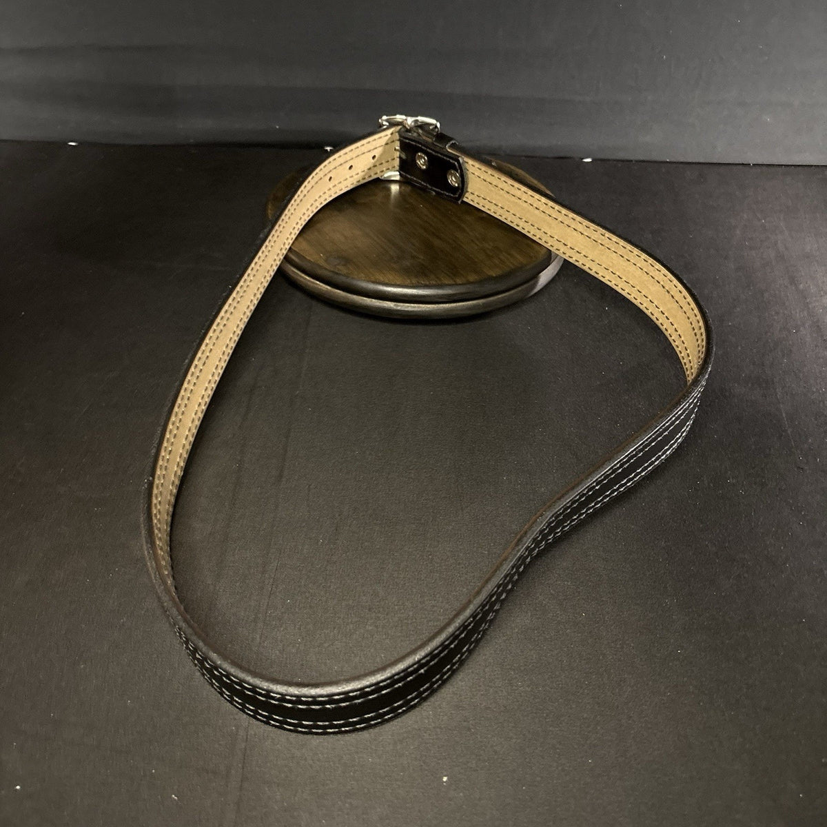 Jay Pee Duty Belt Size 48" Double Stiched Plain Black Bridle Cow Hide
