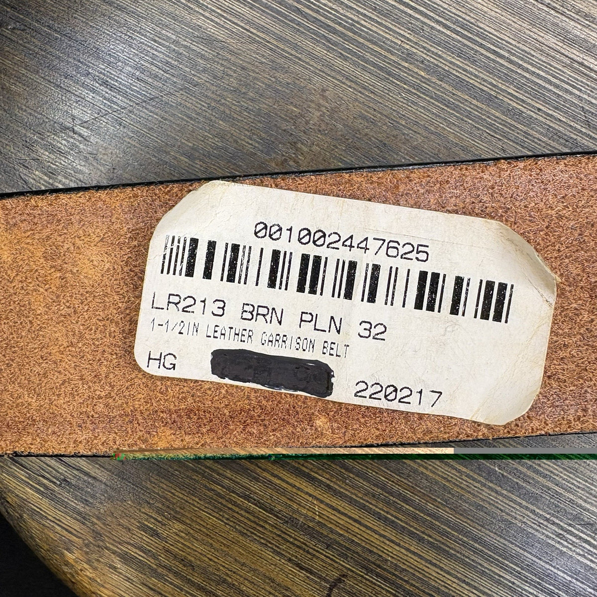 DutyMan Garrison Belt Size 32" Brown Leather Brass Buckle 1.5" Wide 1512U