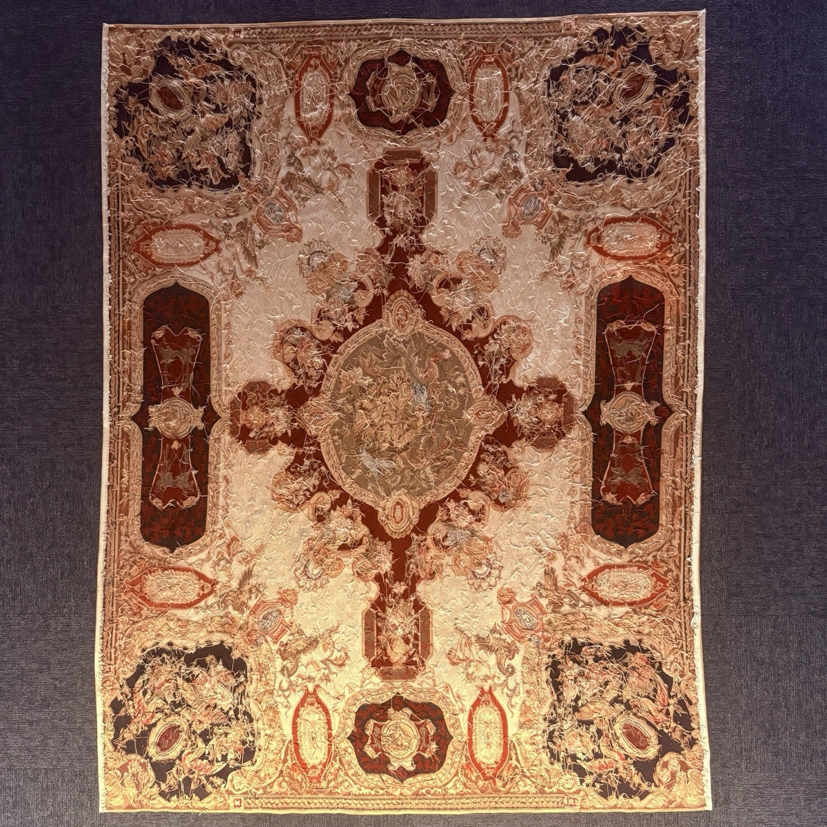 Antique French Tapestry 10x8, 19th Century, Hand Woven Aubusson Dragons
