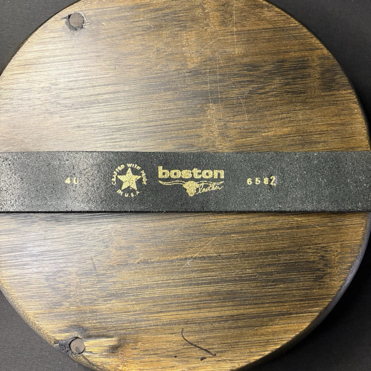 Boston Leather Off-Duty Belt Size 40" Plain Black 1.5” w/ Chrome Buckle USA Made