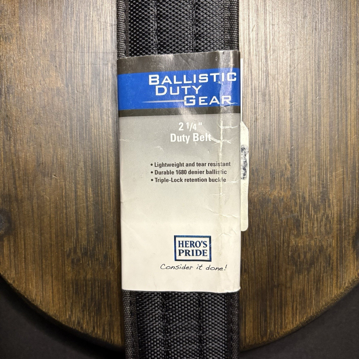 Hero's Pride Duty Belt Size Medium 28”- 34" Nylon Loop-Lined 2.25" Wide 1210
