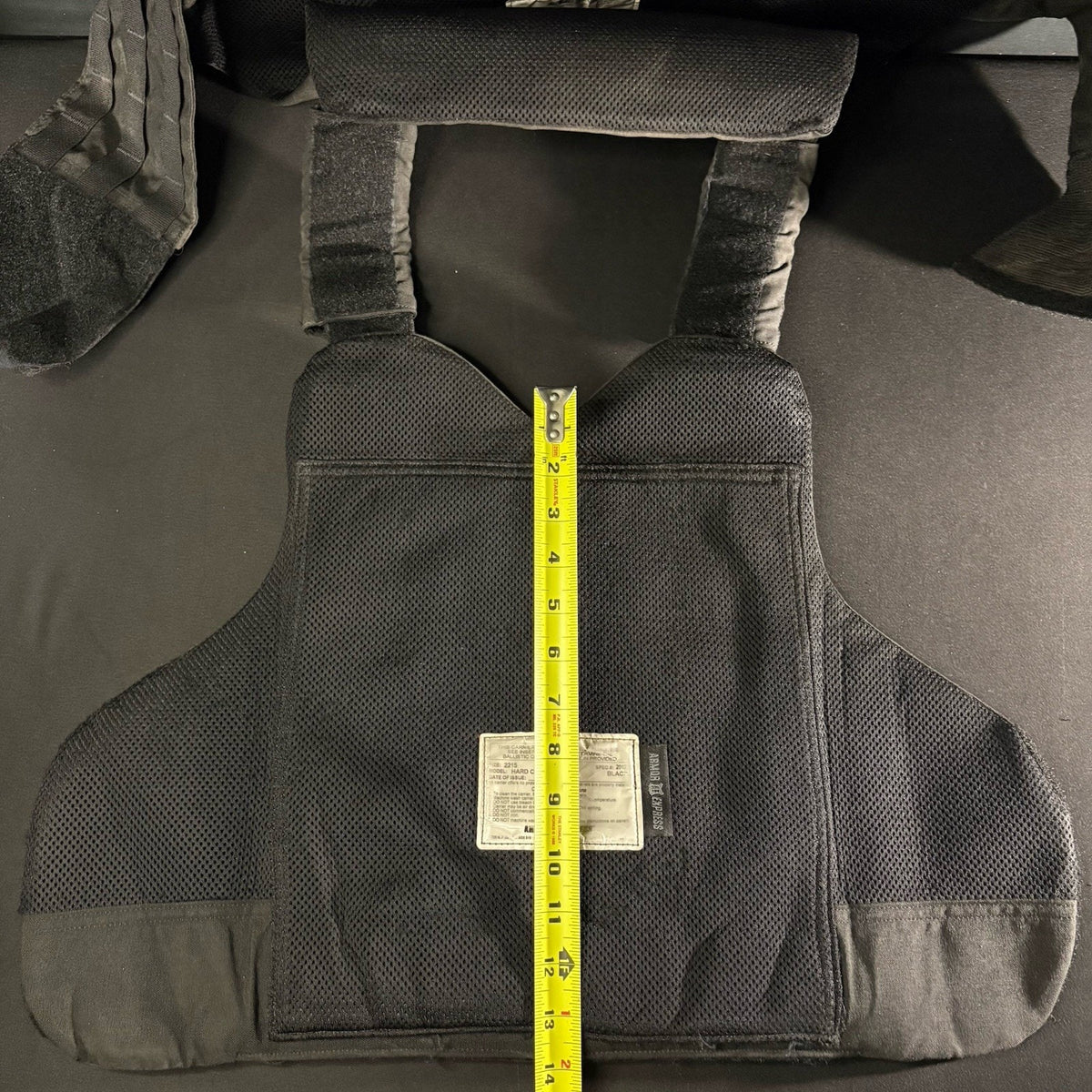 Armor Express Hard Core Tactical Carrier Vest Size Large Black MOLLE Padded