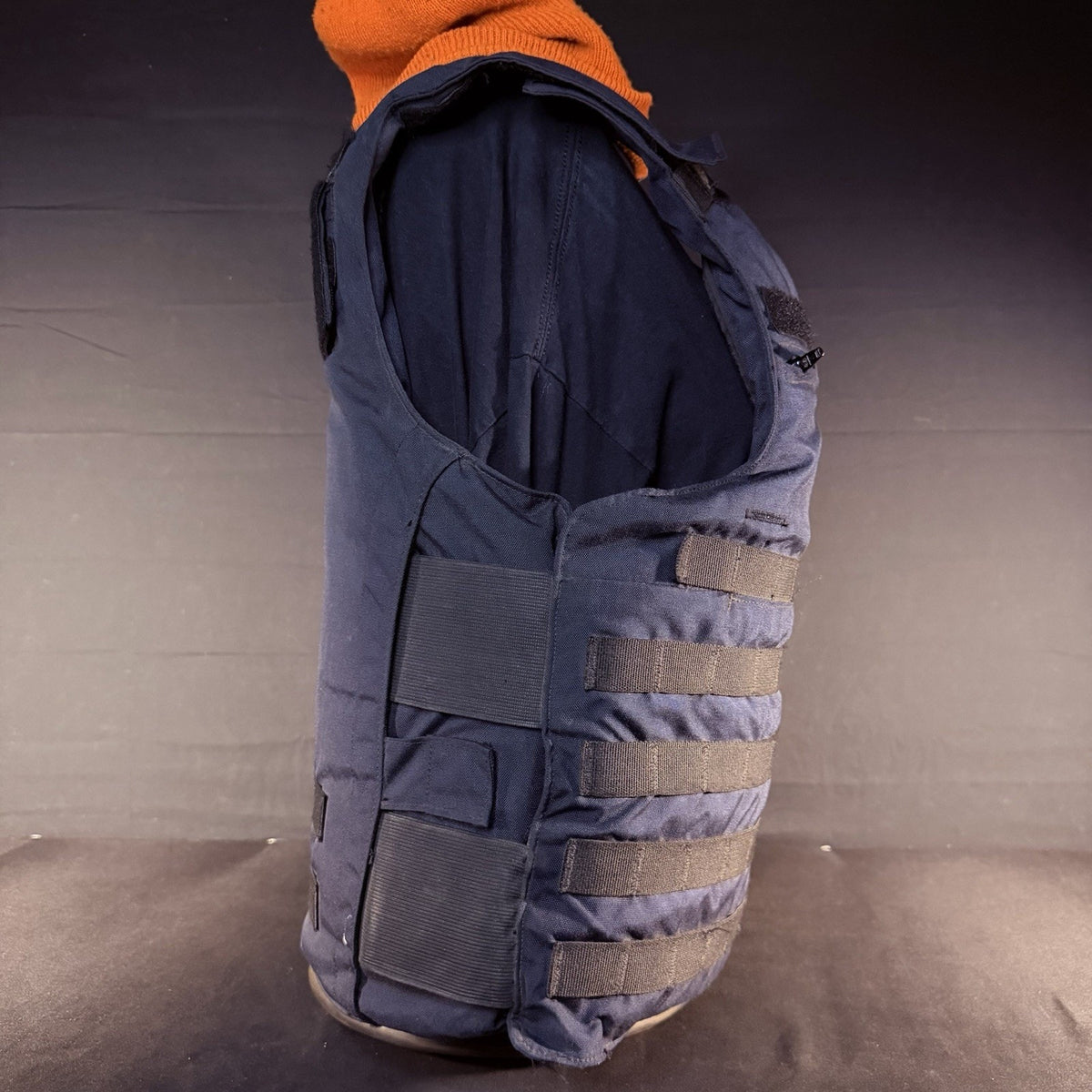 PB Tactical 3A Carrier Vest Size Medium Long Blue Ballistic IIIA, Vented Padding