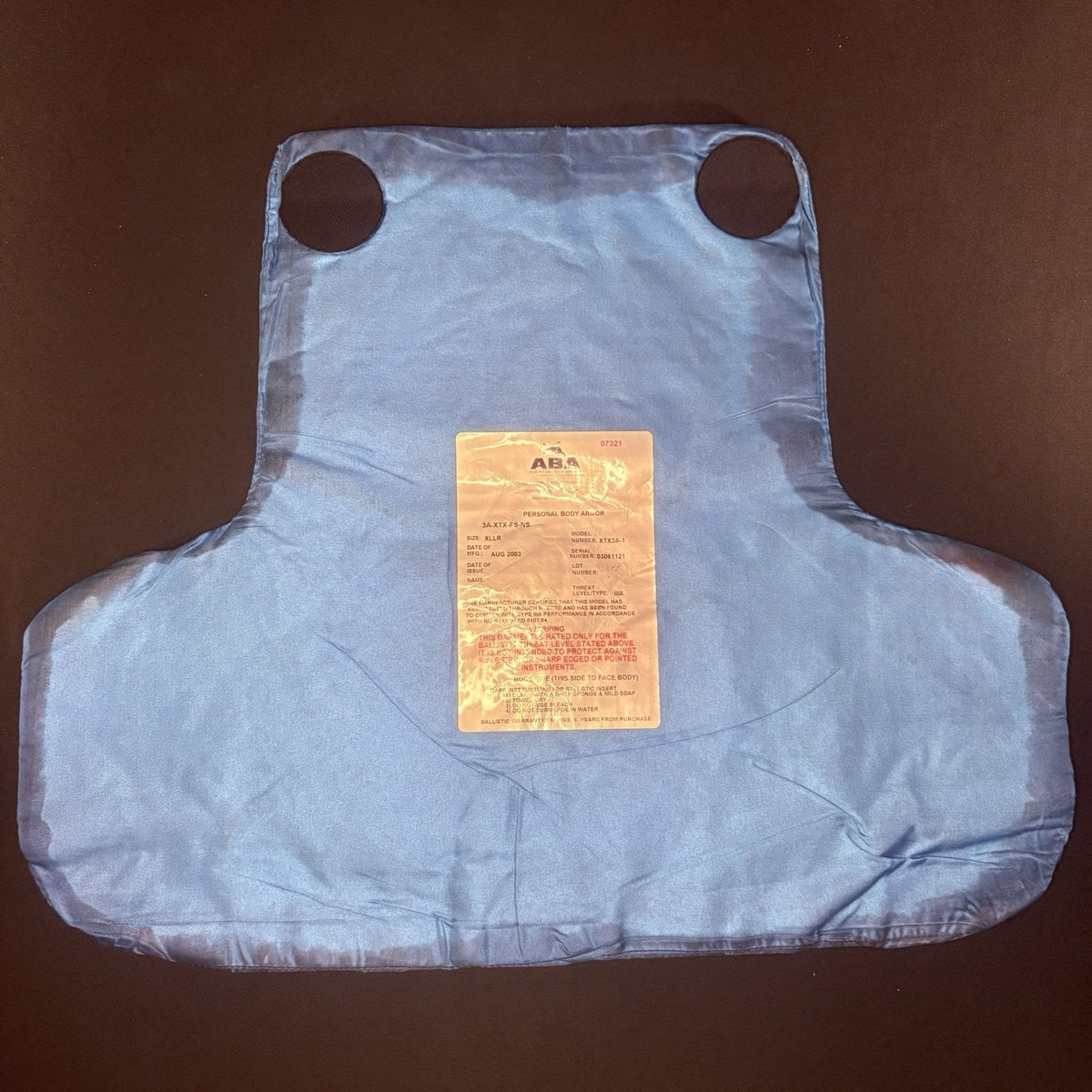 American Body Armor 3A Tactical Carrier Size Large Blue w/Pouches IIIA Ballistic
