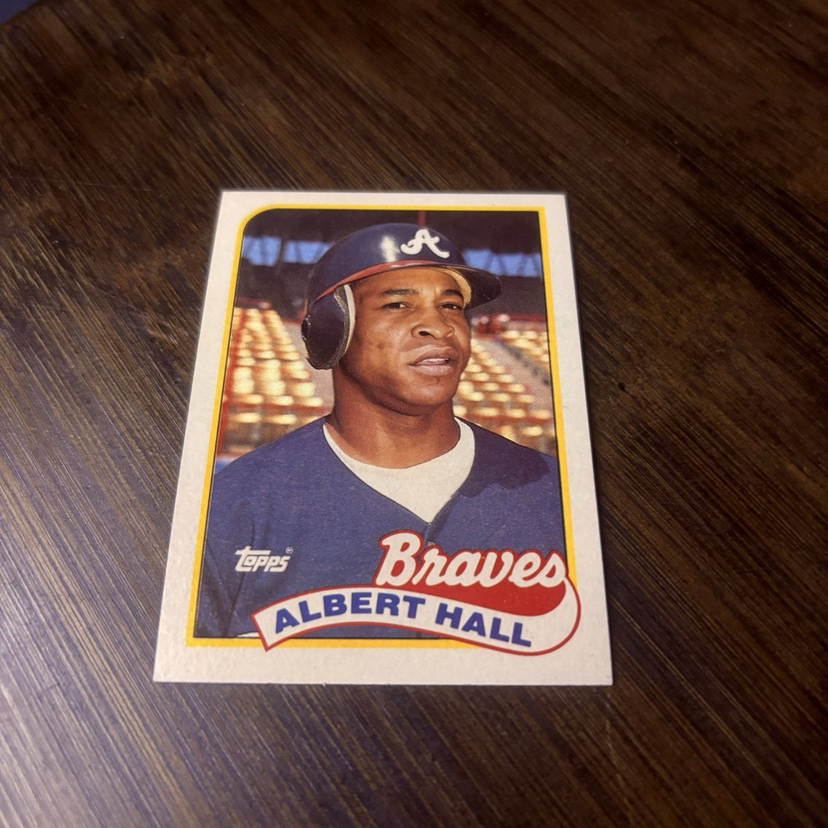Albert Hall #433 1989 Topps MLB Baseball Card Braves High Grade