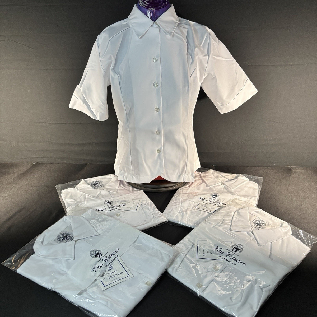 ARMY Service Short Sleeve Shirt Size Women Medium 10R Dress ASU Uniform Lot Of 5