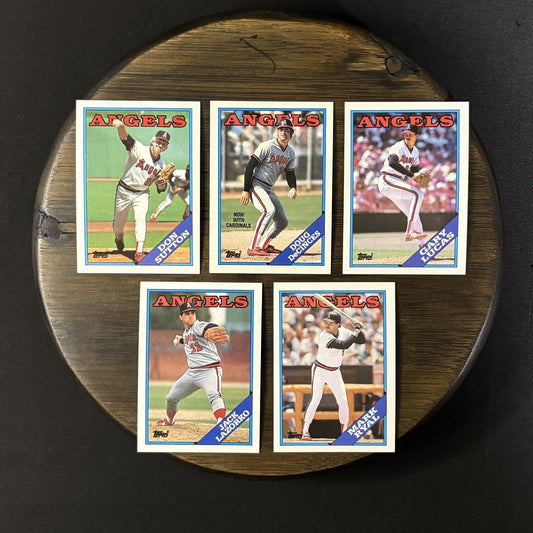 1988 Topps High Grade Cards #575, #446, #524, #601, #243 MLB Baseball (Lot Of 5)