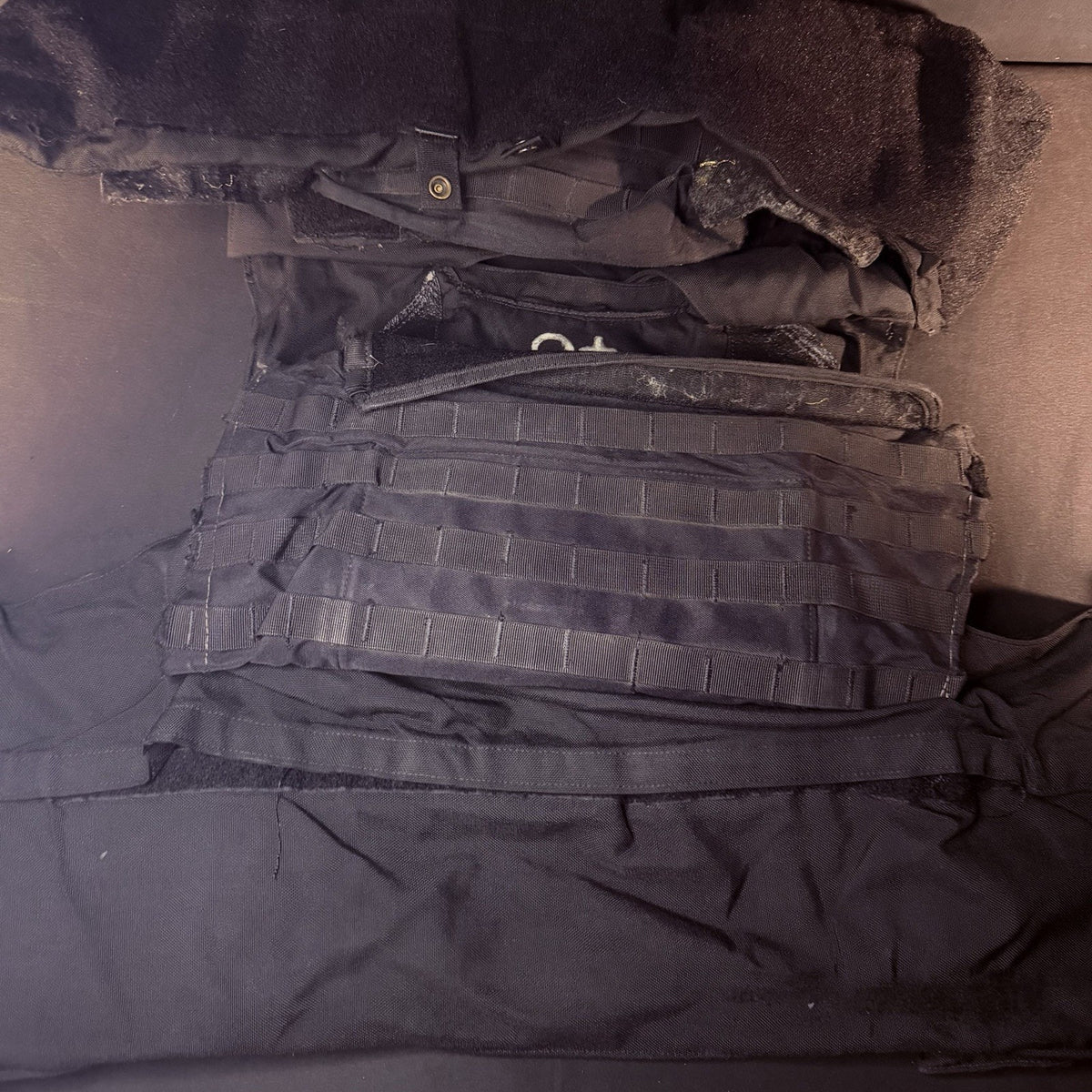 Tactical Plate Carrier Vest Size XXL Black w/Plate Pockets & MOLLE