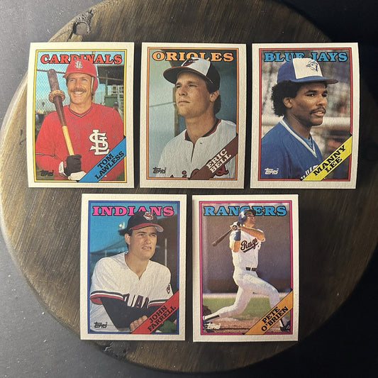 1988 Topps High Grade Cards #183, #383, #722, #533, #721 MLB Baseball (Lot Of 5)