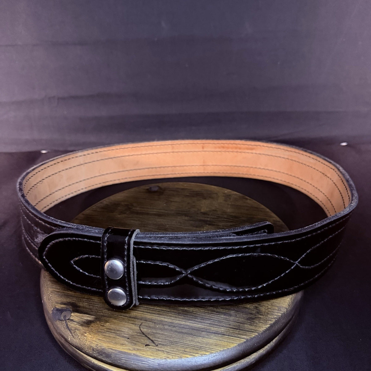 Safariland 94P Duty Belt Size 36" Hook & Loop Belt Keeper Hi Gloss Black Leather